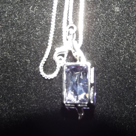 Amethysts & CZ Stones Necklace 925 SS 59.5 Ct - Picture 6 of 7